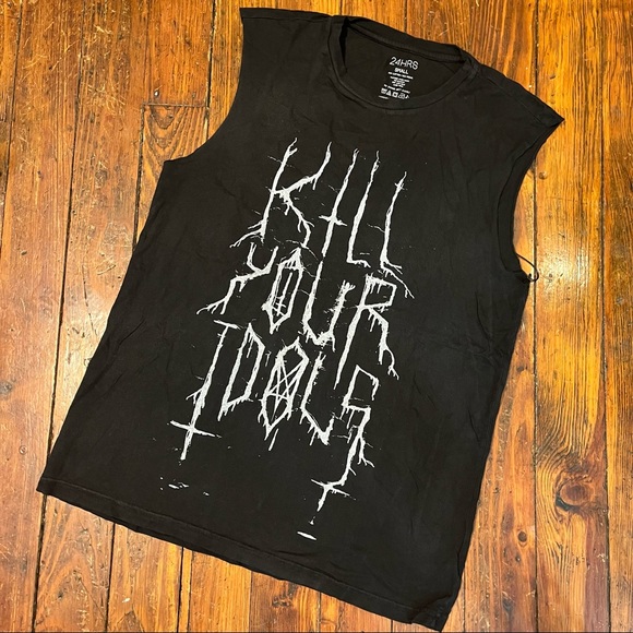 Sold 24hrs/(dolls kill) “Kill Your Idols” sleeveless tee - Picture 2 of 5